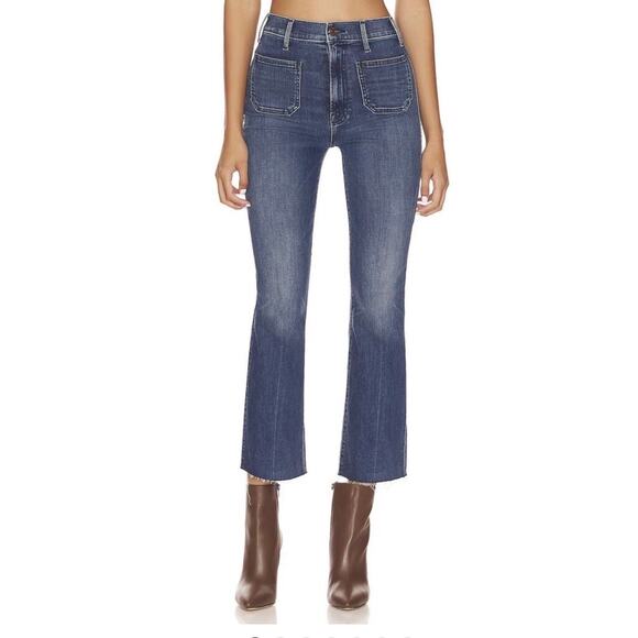 Mother The Hustler Patch Pocket Ankle Fray Jeans Sz 27 - Picture 2 of 12